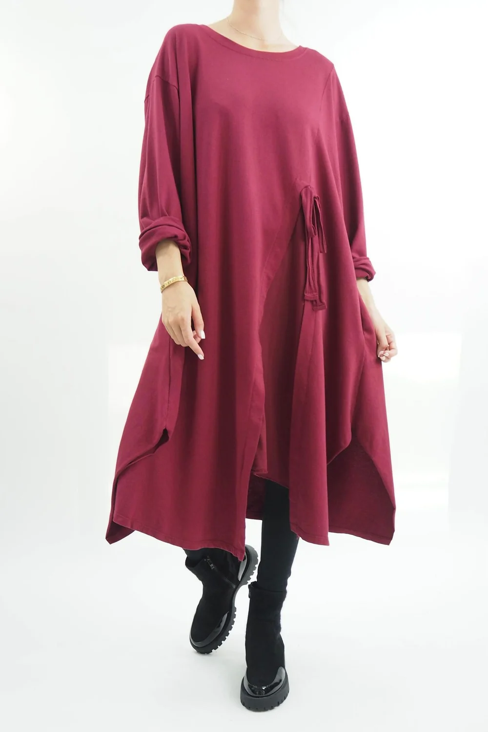 Made In Italy Tokyo Tie Dress Red Berry 3 Made In Italy Tokyo Tie Dress Red Berry