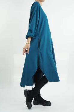 Made In Italy Tokyo Tie Dress Teal -VogueCurve Store made in italy tokyo tie dress teal02.jpg