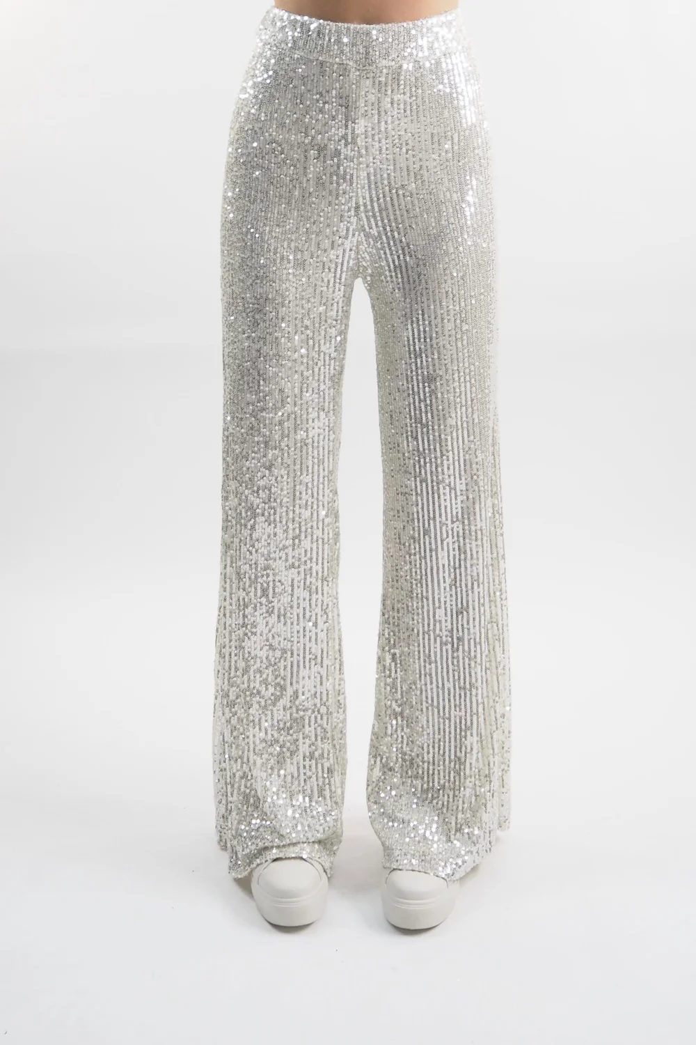 Made In Italy Trinny Shimmer Palazzo Trouser Ecru 3 Made In Italy Trinny Shimmer Palazzo Trouser Ecru