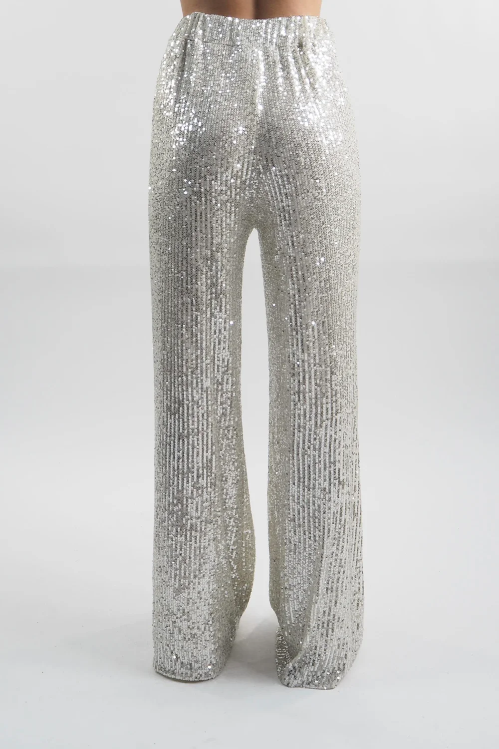 Made In Italy Trinny Shimmer Palazzo Trouser Ecru 6 Made In Italy Trinny Shimmer Palazzo Trouser Ecru - Image 4