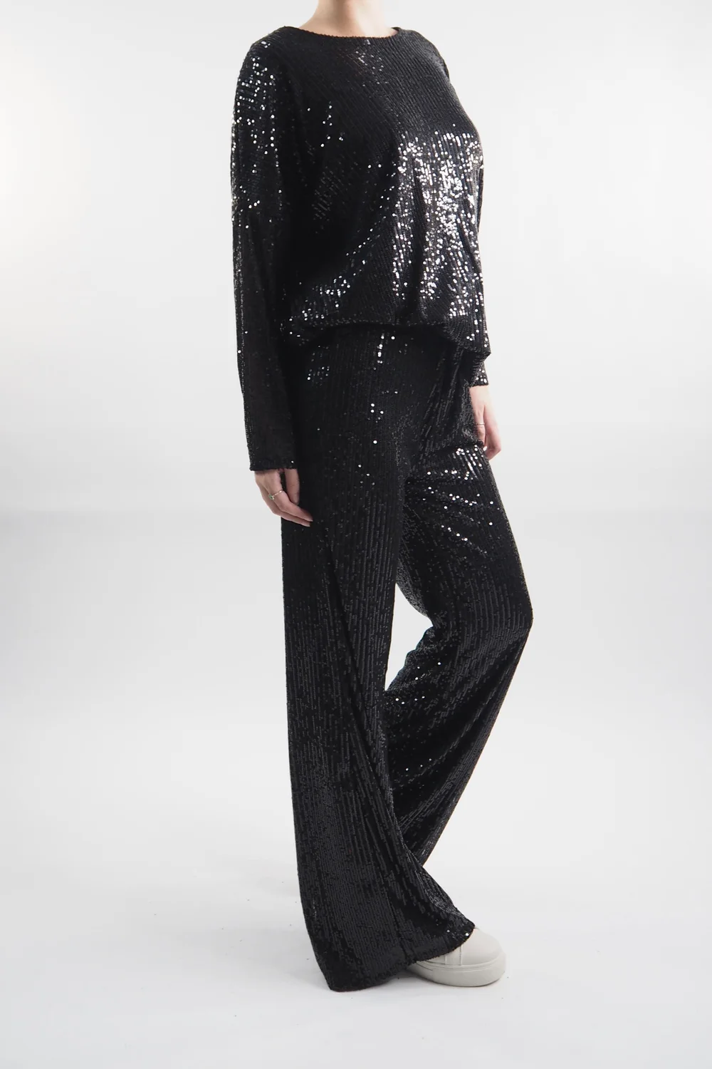 Made In Italy Trinny Shimmer Top Black / 4 Made In Italy Trinny Shimmer Top Black / - Image 2