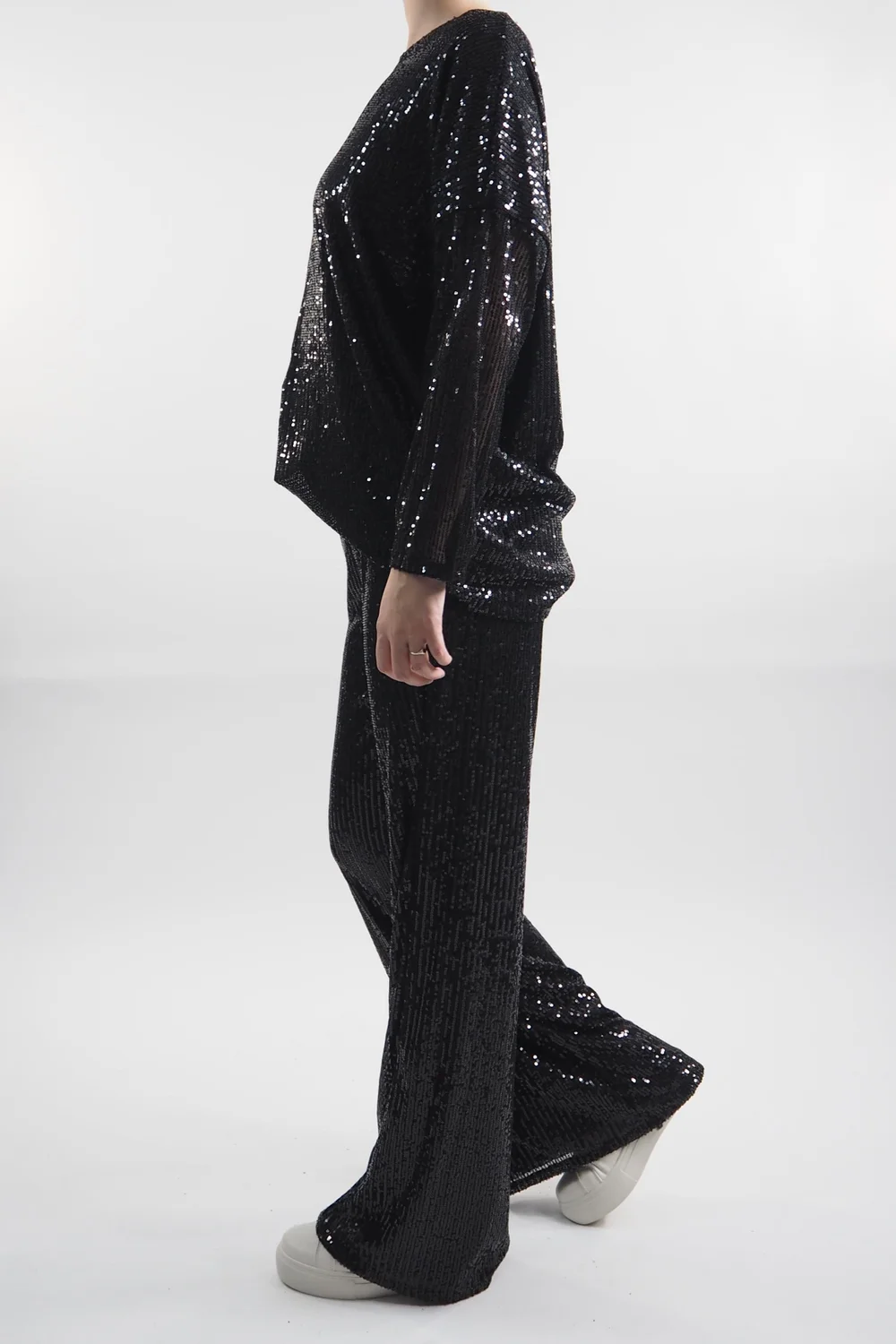 Made In Italy Trinny Shimmer Top Black / 5 Made In Italy Trinny Shimmer Top Black / - Image 3