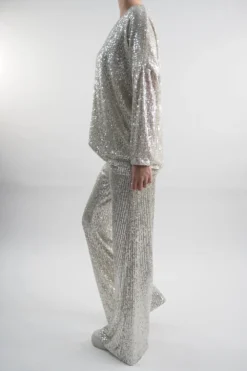 Made In Italy Trinny Shimmer Top Ecru / -VogueCurve Store made in italy trinny shimmer top ecru203.jpg