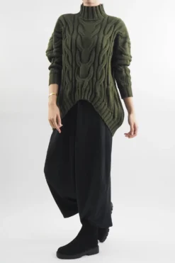 Made In Italy Turtle Cable Guy Knit Top Bonsai 7 Made In Italy Turtle Cable Guy Knit Top Bonsai -VogueCurve Store made in italy turtle cable guy knit bonsai2.jpg