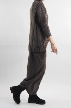 Made In Italy Turtle Cable Guy Knit Top Earth -VogueCurve Store made in italy turtle cable guy knit earth3.jpg