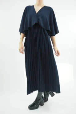 Made In Italy Zeta Cape Dress Ink -VogueCurve Store made in italy zeta cape dress ink204.jpg