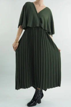 Made In Italy Zeta Cape Dress Khaki 9 Made In Italy Zeta Cape Dress Khaki -VogueCurve Store made in italy zeta cape dress khaki204.jpg